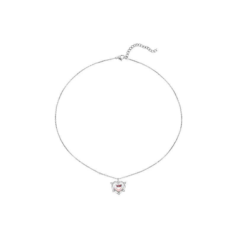 

Vintage Kpop Simple Choker Love Heart Pendant Short Chain Necklace