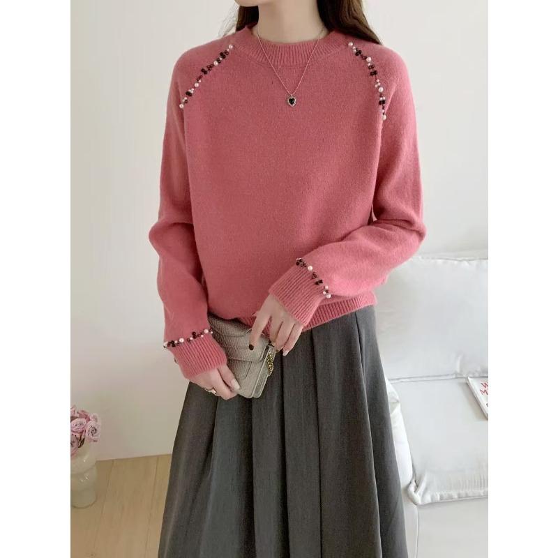 2025 Years of Autumn and Winter Bead Design Sweet Sweater for Women