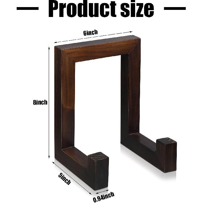 Soaoo 2 Pcs Wooden Plate Stand for Display, 8 Inch Plate Holder Decorative Picture Frame Plaque Stand Holder Easel Table Top Easels for Display