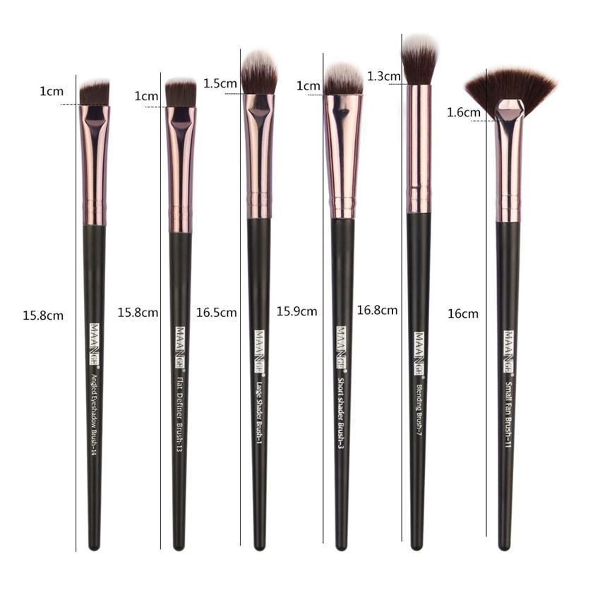 3er Set Augenbrauen- & Eyeliner-Pinsel – Flach, 13,5 Cm, Für Präzises Make-up