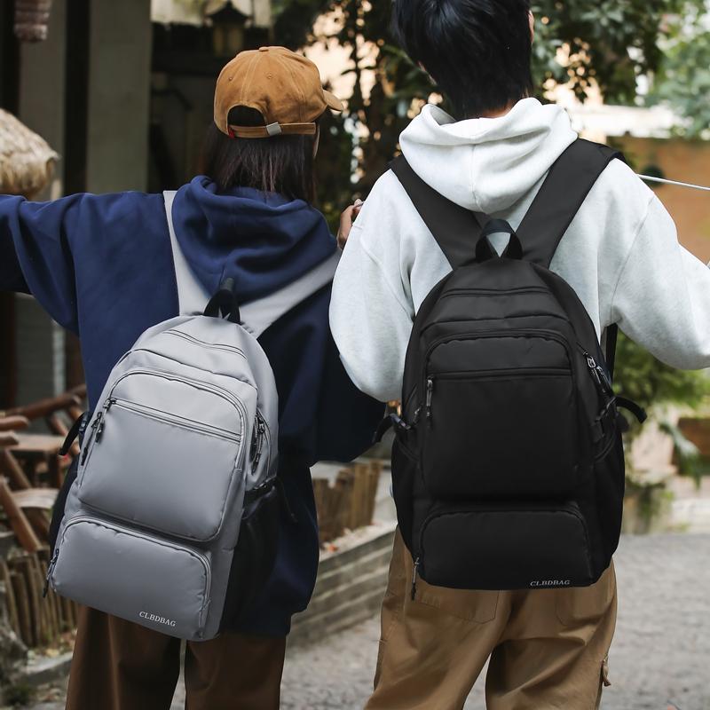 Plecak męski dla ucznia szkoły średniej Torba szkolna o dużej pojemności Plecak podróżny dla kobiet w jednolitym kolorze
