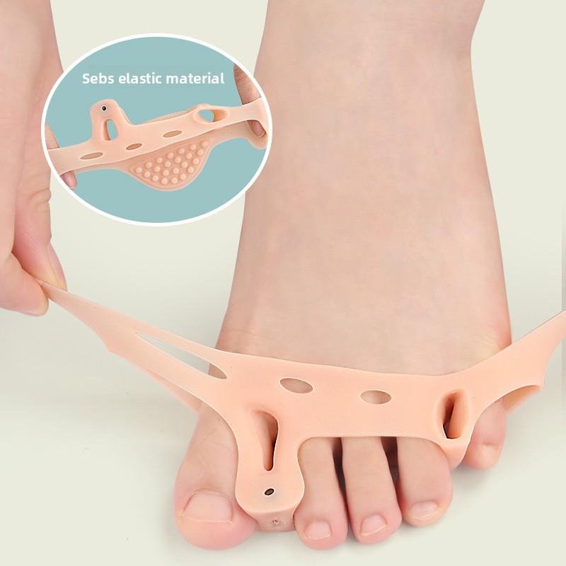 Magnet Toe Splitter, Foot Pellet Massage, Shock Absorption and Relaxation, Forefoot Half-yard Pad, Soft and Anti-wear Foot Pinch Orthosis