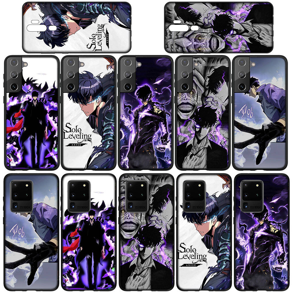 Case for Samsung Galaxy S25 S23 S22 S24 Ultra FE A05 A06 A15 A16 A36 A37 A35 A54 A55 A56 A57 A25 A26 A53 A17 Cartoon Solo Leveling Sung Jin woo Cover