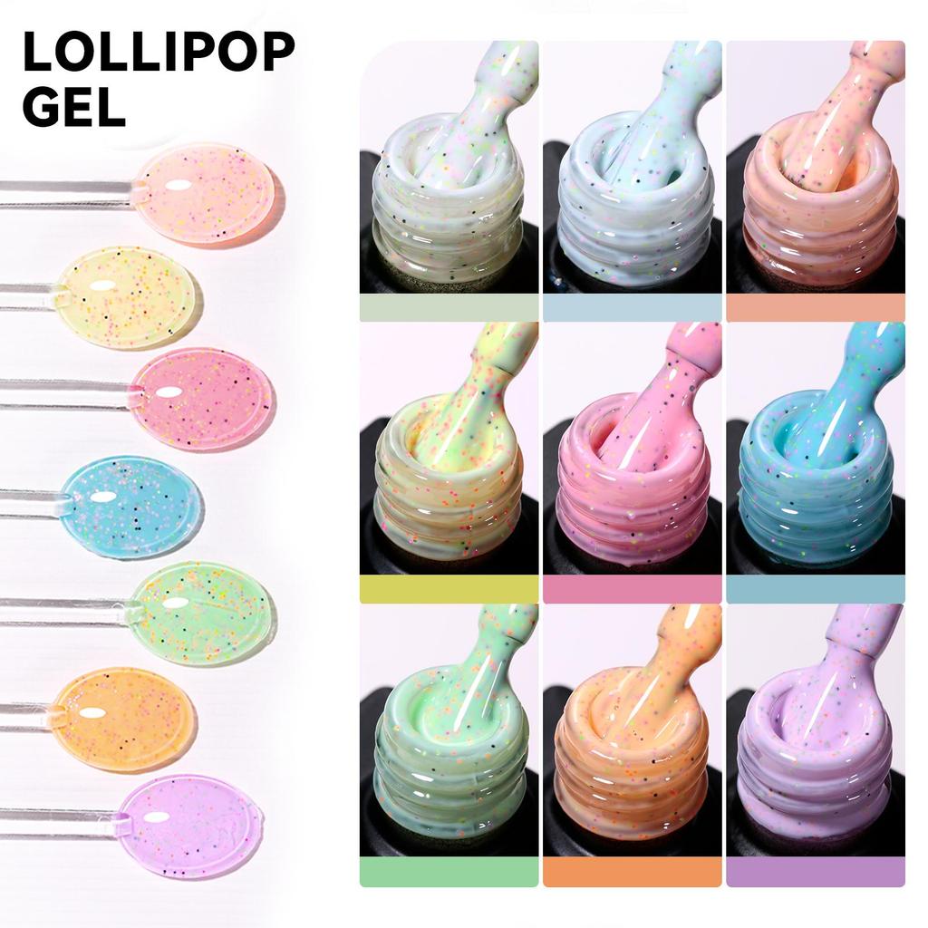 BEAU COLOR Summer Style 9colors Lollipop Sweet Candy Gel Polish UV/LED Nail Art Gel for Professional Nail Salon