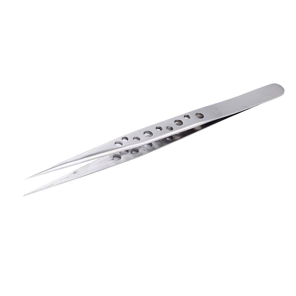 Small Tweezers Stainless Forceps Straight Tip 124-140mm 1pcs