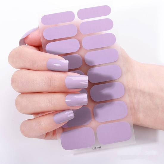 Teilgehärtete Gel-Nagelstreifen mit Feile Einfach aufzutragen Entfernen UV-LED-Licht Erforderlich Klebender Nagelaufkleber Maniküre zu Hause DIY-Nagellack-Wrap