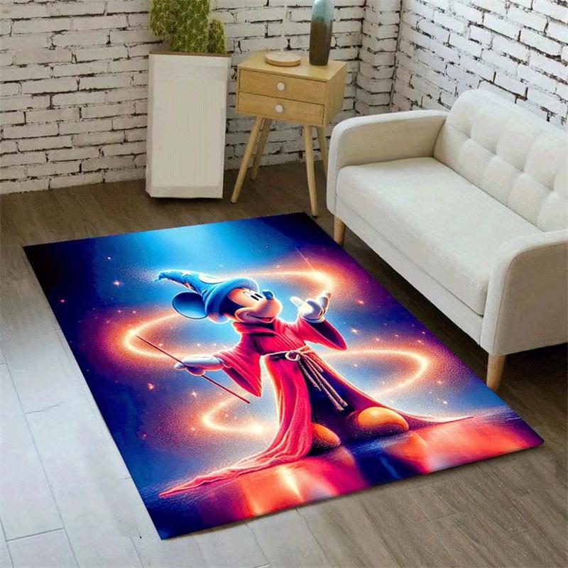 1pc Mickey Pattern Area Rug Soft Flannel Floor Mat for Living Room,Office,Bedroom and Carpet