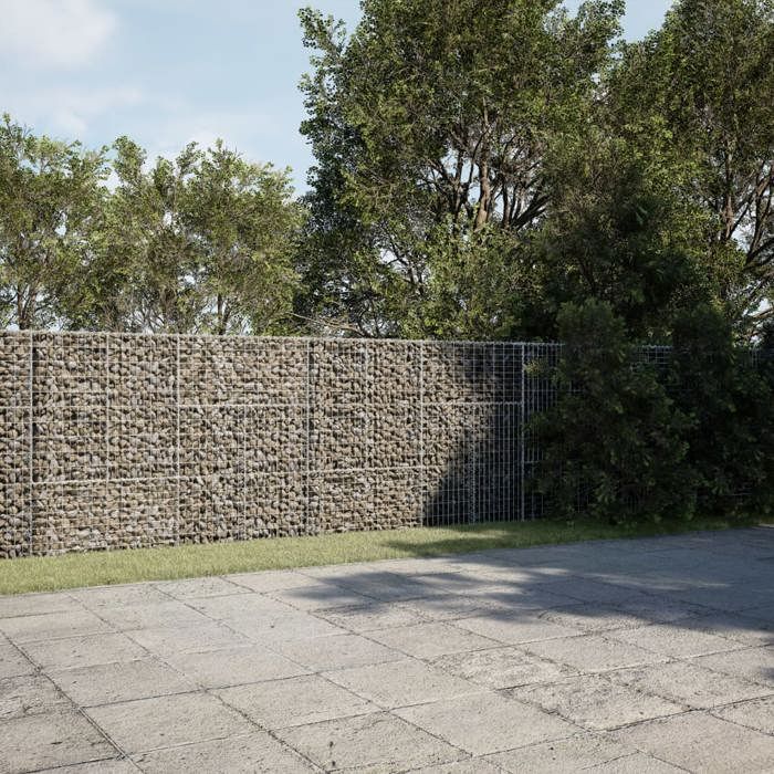 VidaXL Gabion Basket with Lid 1100x50x150 Cm Galvanized Iron, Gabion Wall, Gabion Retaining Wall, Fence In 3295164