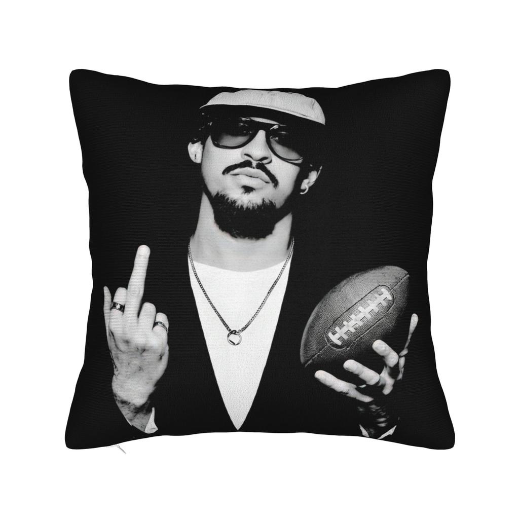 Singer Bad Bunny Pillowcase Doublesided Printing Polyester Cushion Cover Decorative Throw Pillow Case Cover Home