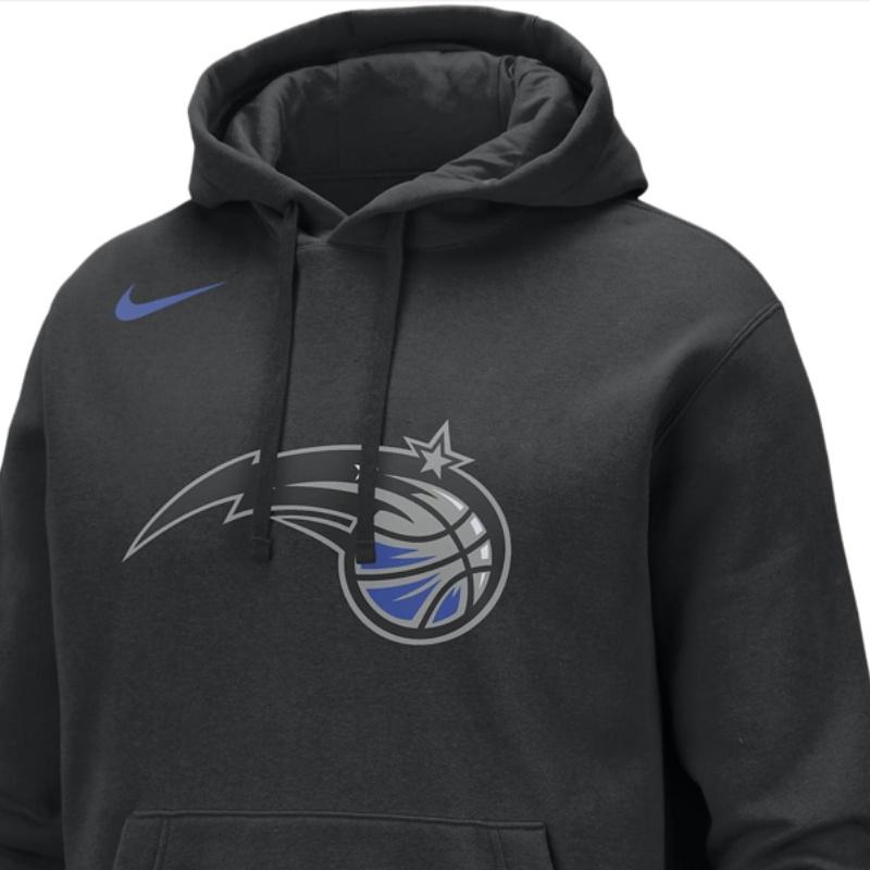 Nike Orlando Magic Club Logo Printed Drawstring Hoodie Men Hoodies Black FB4769-010