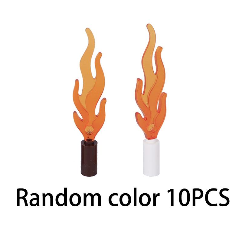 MOC Building Block Liquid Blood  Pool Milk Ice Cube Snowflakes Flame Candles Fire Campfire Accessories DIY Toy Model Bricks A041