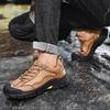 Pánské outdoorové boty 2025 podzim a zima nové sportovní a volnočasové boty s taškou, kulatou špičkou, silnou podrážkou, prodyšné, protiskluzové, horolezecké boty velké velikosti