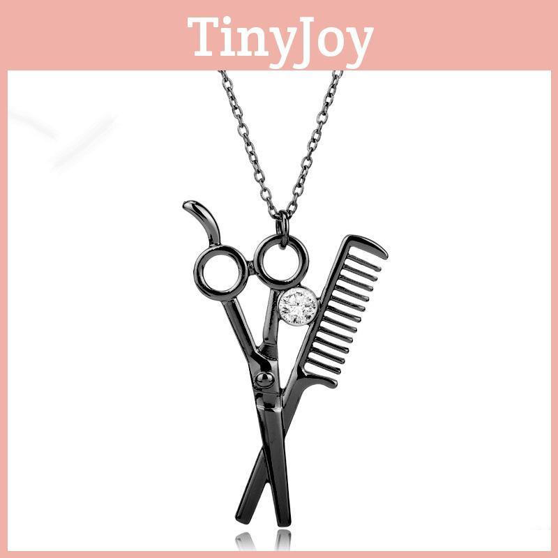 Elegantní slitinový náhrdelník s přívěskem nůžek pro profesionální nebo neformální doplněk