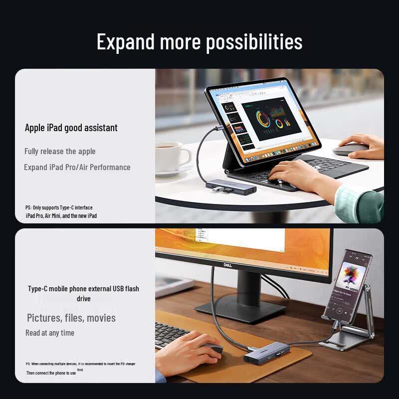 Ugreen Type-C Çoklu Bağlantı Noktalı Adaptör Hub