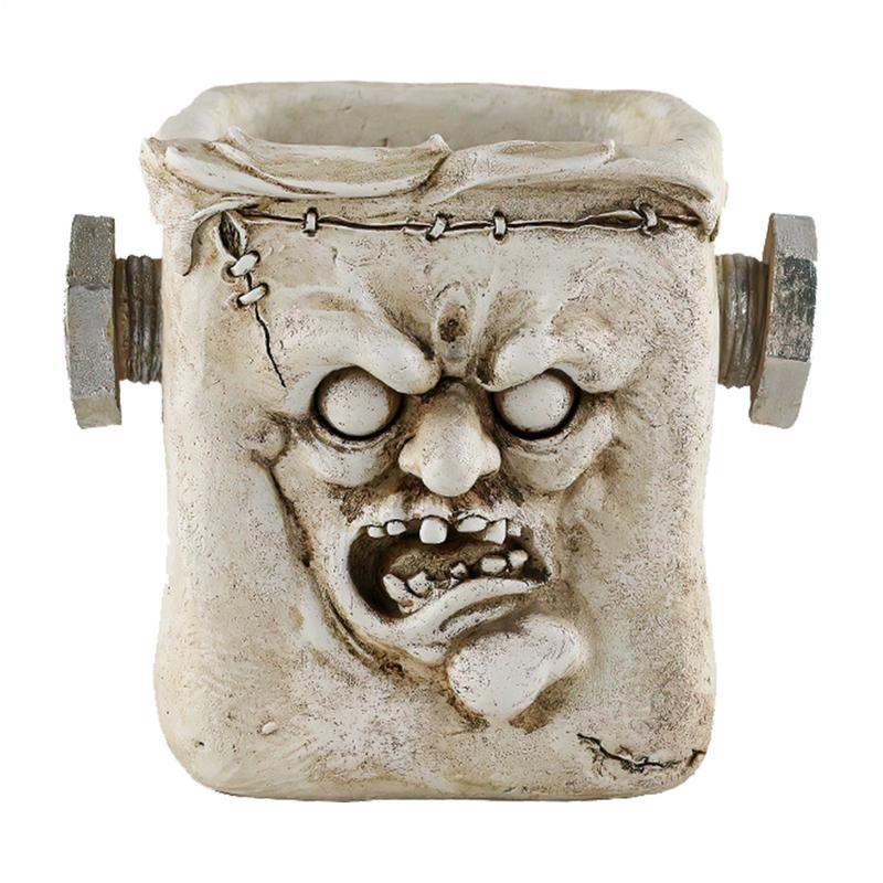 

Head Planter Funny Ghost Clown Head Planter Zombie Vase Halloween Horror Plant Holder Novelty Resin Statue Desktop Decor For france
