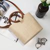 Fashion Woven Beach Solid Wood Handbag All-match One-shoulder Messenger Female Bag