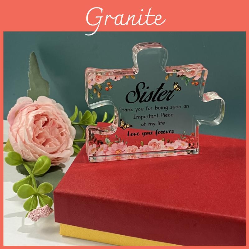 Acryl Puzzle Form Kunst Dekor für Zuhause Büro Geschenk für Mutter und Vatertag