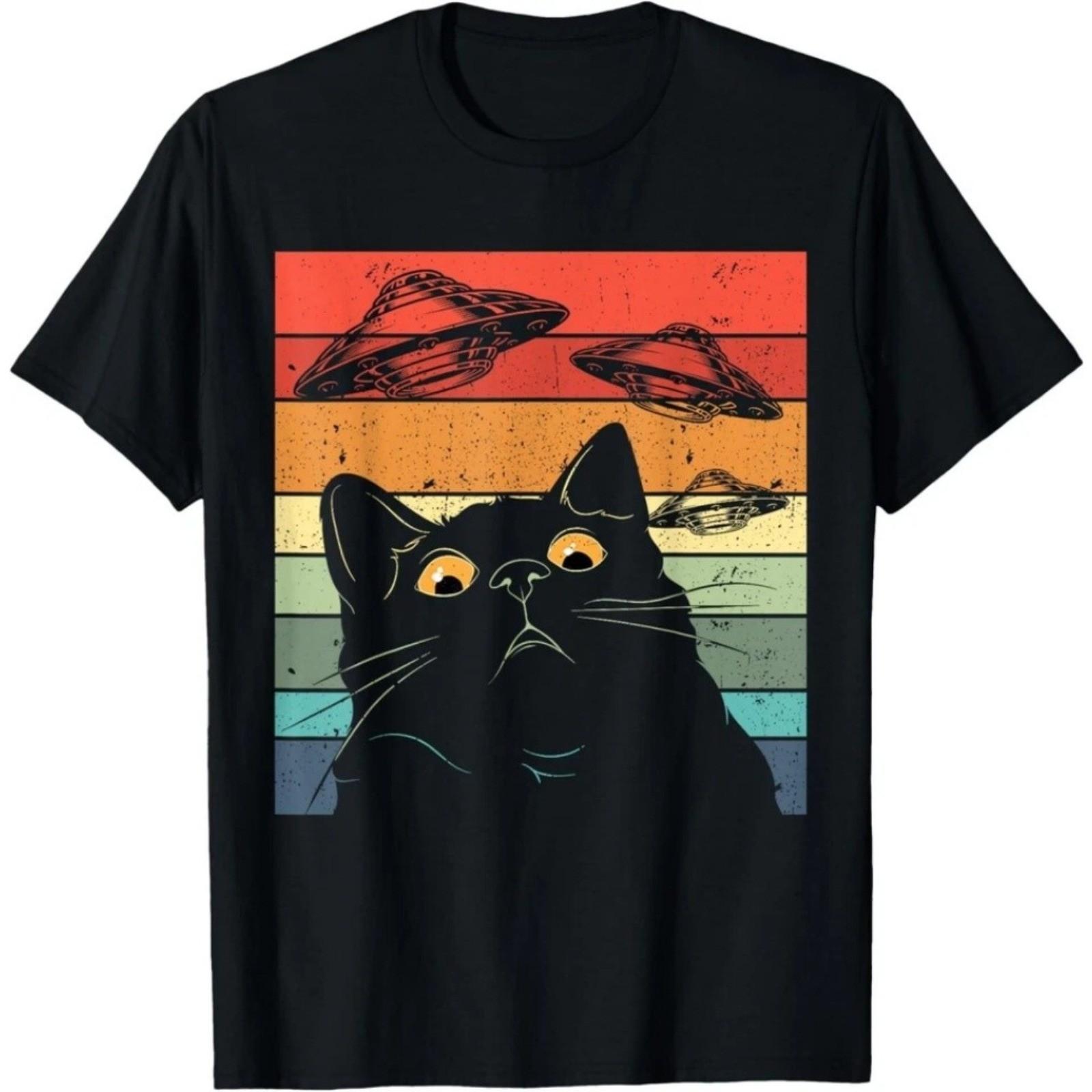 Смешная футболка с кошкой Космическая кошка XL