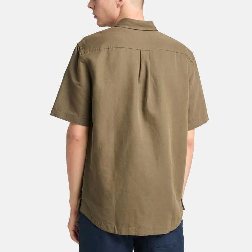 Timberland Casual Fashion Simple Short Sleeve Shirt Men shirts Khaki TB0A69U7A581