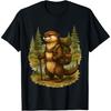 Hiking River Otter Backpacking Animals Outdoor Animal Humor T-Shirt