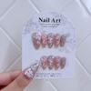 Sweet Girly 3D Pink Almond Wearable Armor Nail Art