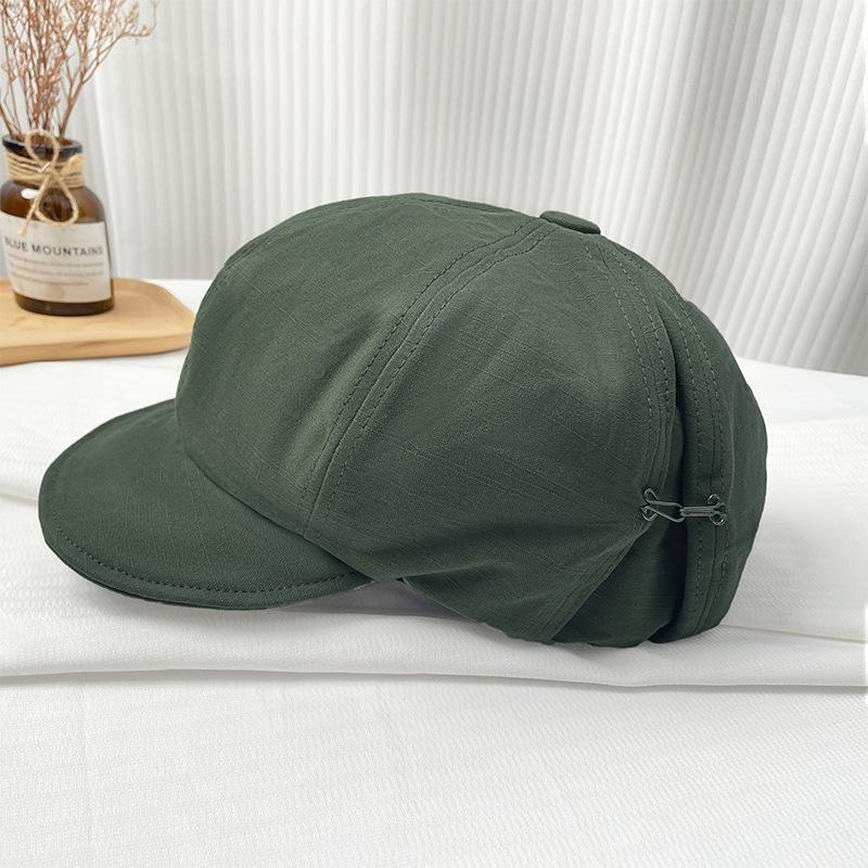 Advance Hat Women's Large Head Circumference Shows Face Small Japanese Artistic Painter Hat Retro Simple Versatile Cloud Beret