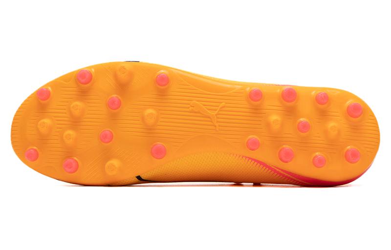 Puma Ultra Match Comfortable Round Toe MG Multi Ground Cushioning Soccer Shoes Men's Yellow Red 107756-03