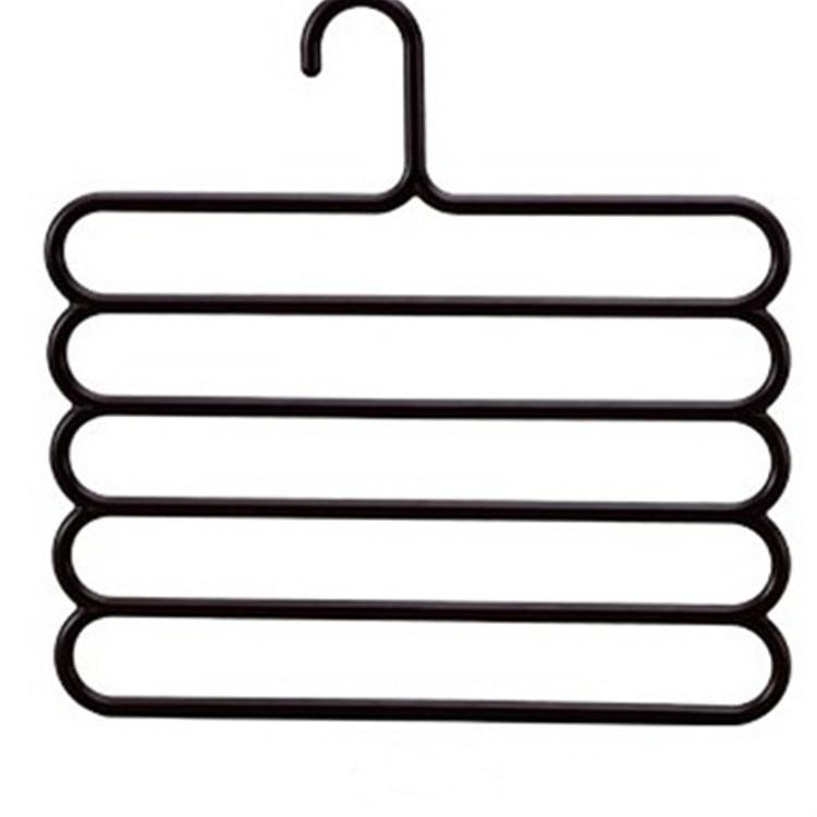 10 Pcs Creative Five-layer Multi-functional Pants Rack Plastic Non-slip Falling Pants Rack