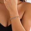 Personalized inlaid rhinestone y-shaped necklace set, cold wind alloy collarbone chain