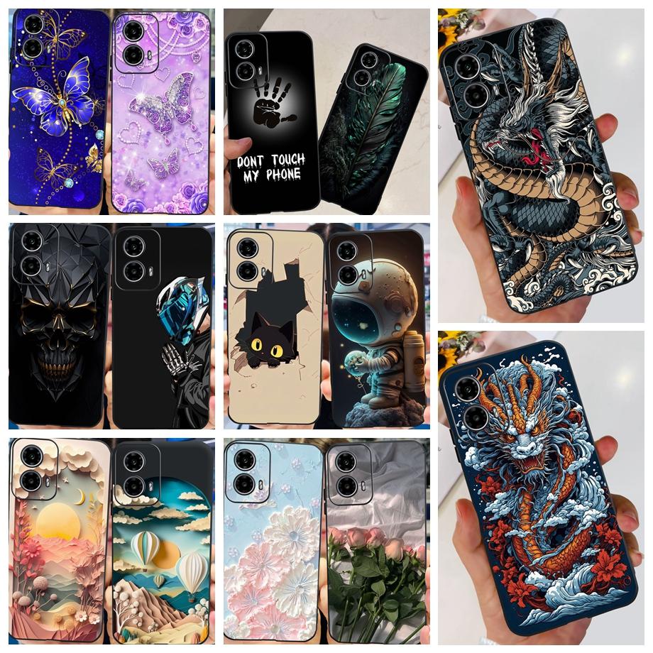 Per Motorola Moto G24 / G24 Power / G04 / G04s / Motorola E14 Custodia Carina Cartone Animato Lusso Morbido Silicone Cover Posteriore Capas