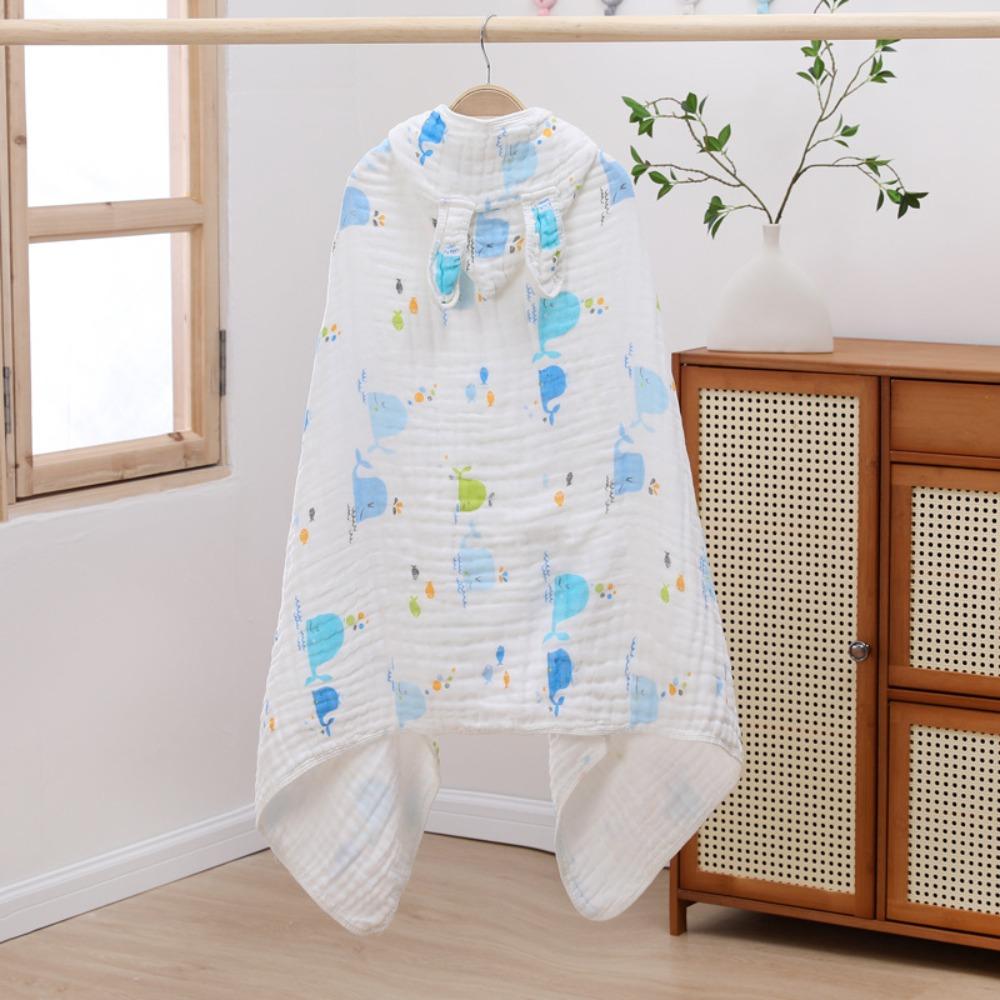 Cute Hooded Cape Towels Rabbit Sleepwear Bathrobe Cloak Cartoon Blanket Wrap  Baby
