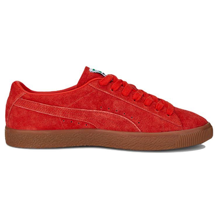 Puma Suede VTG Hairy Suede Red Gum Men Sneakers Gold 385698-04