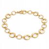 Gold Rolo Ring Bracelet Wide Personalized Length Silver 925
