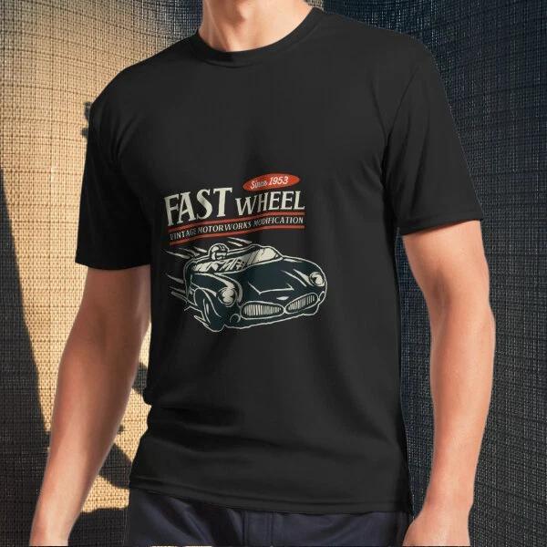 Men s and Women s T-shirts Fast-Wheel-Vintage-Motorworks S
