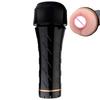 High Quality Flashlight Masturbator for Men-Anal Sex Toy with Vibrating Function TPE+ABS Material Black Color Gift Box Packaging