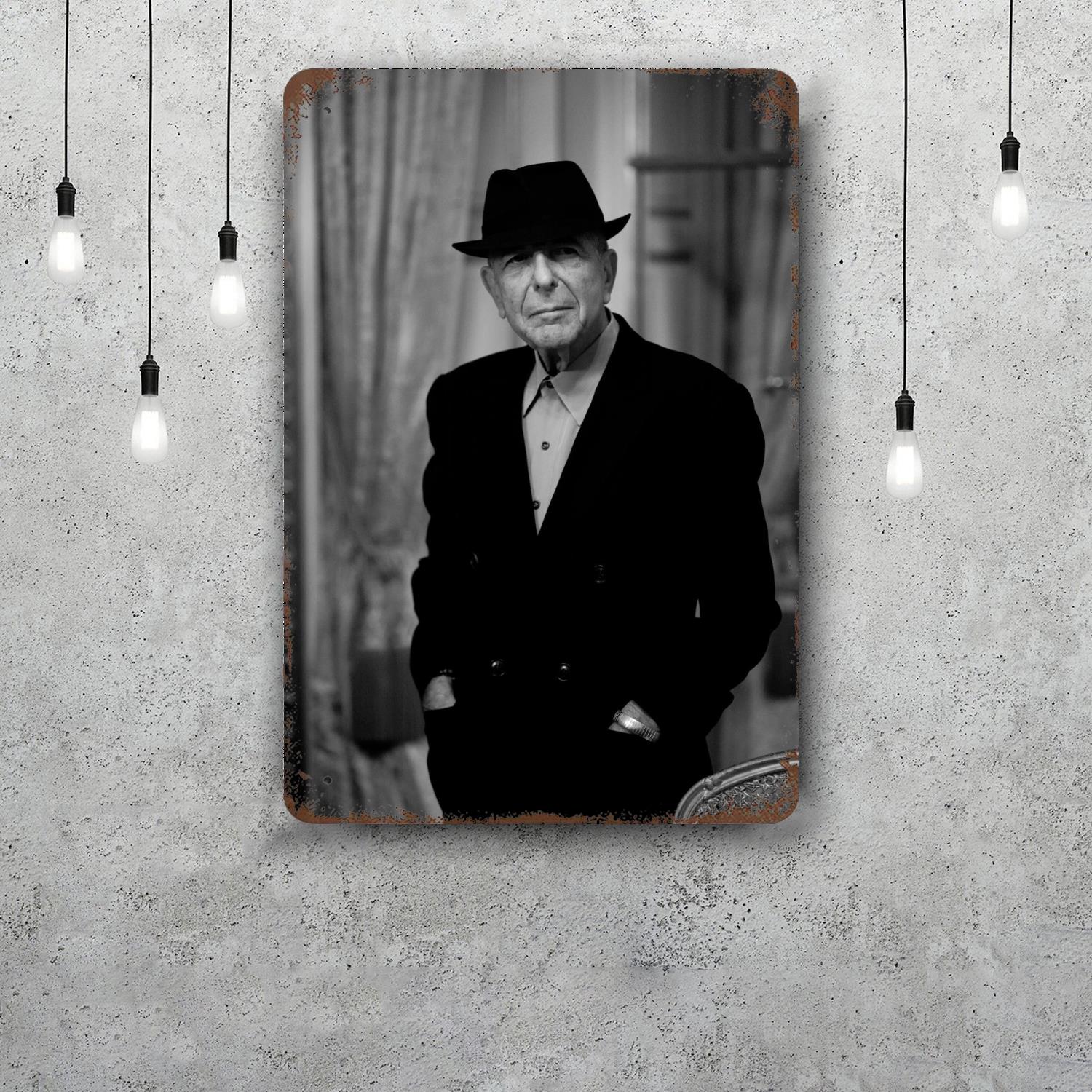 

Mfoever Tin Sign Leonard Cohen Vintage Metal Tin Signs Posters Decor Retro Metal Plaque Wall Art Decor for Garage Bar (as the picture,20x30cm（7.8x11.8inch）)