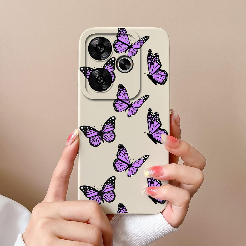 For Poco M6 Pro Case Stylish Anti Drop Funda For Xiaomi Poco M 6 M6Pro Liquid Silicone Full Protection Phone Back Cover Capa