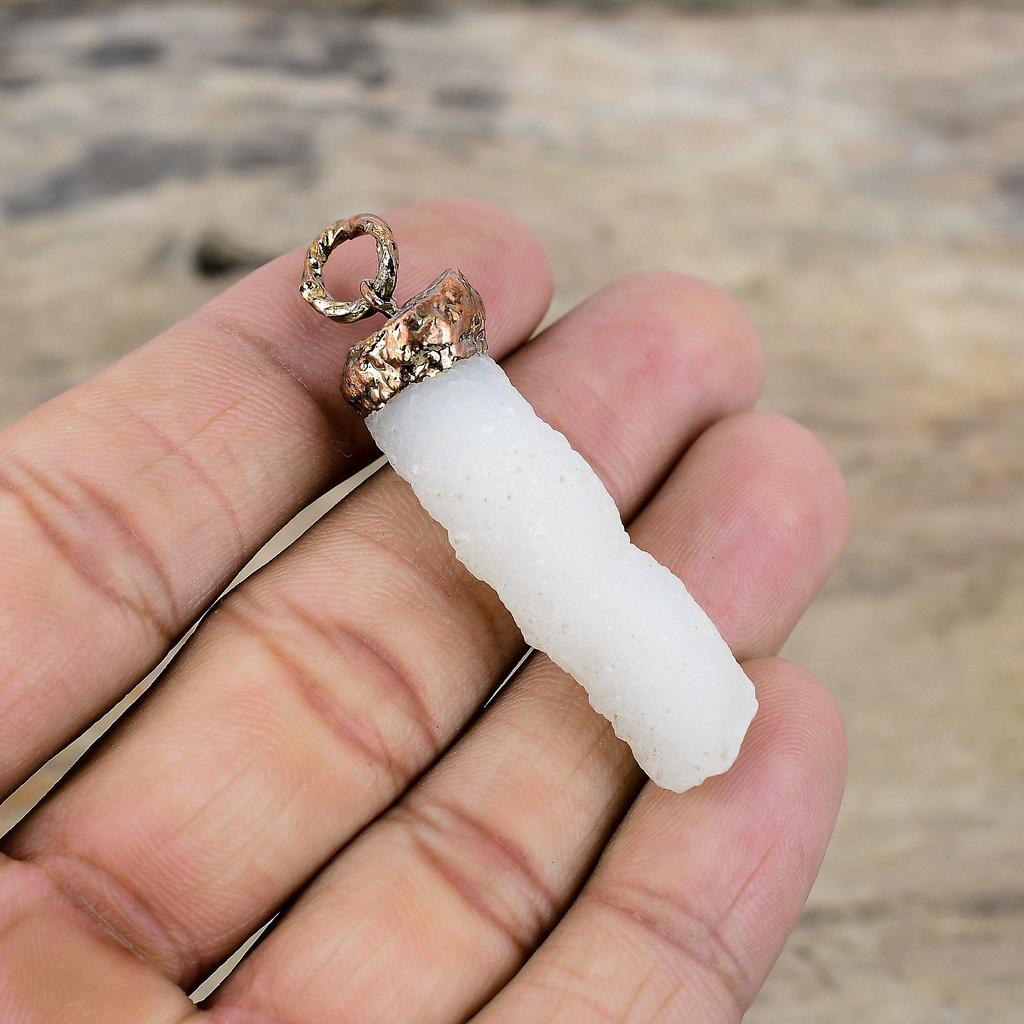 Rainbow Moonstone Druzy Pendant Electroformed Copper Pendant Handmade Pendant Electroformed Jewelry Dainty Gemstone Pendant Anniversary Gift