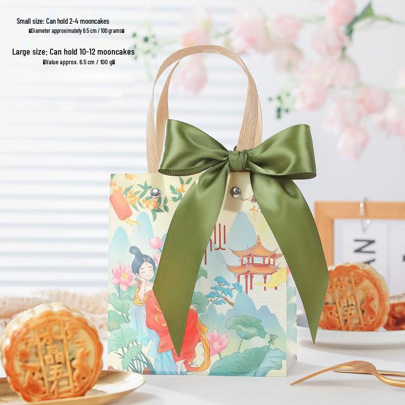 2024 Premium Mid-Autumn Mini Snow Skin Mooncake Gift Box - Elegant Handheld Packaging