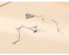 Banyan Tree Silver Paper Airplane Tassel Earrings: Simple, Nostalgic & Trendy Design