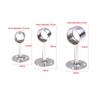 2Pcs Stainless Steel Flange Rod Holder 19-32MM Curtain Ceiling Mount Brackets for Windows Easy Install Sturdy Support