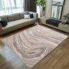 Moderne Marmor-Wirbelmuster Teppichmatte Teppich Beige Grau Weich Rutschfest Heimdekoration für Wohnzimmer Schlafzimmer Innenbodenteppich