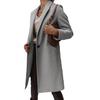 2026 Nieuwe Dames Wolmix Trenchcoat, Reverskraag Middellang Knopen aan de Voorkant Overjas voor Herfst Winter Casual Kleding