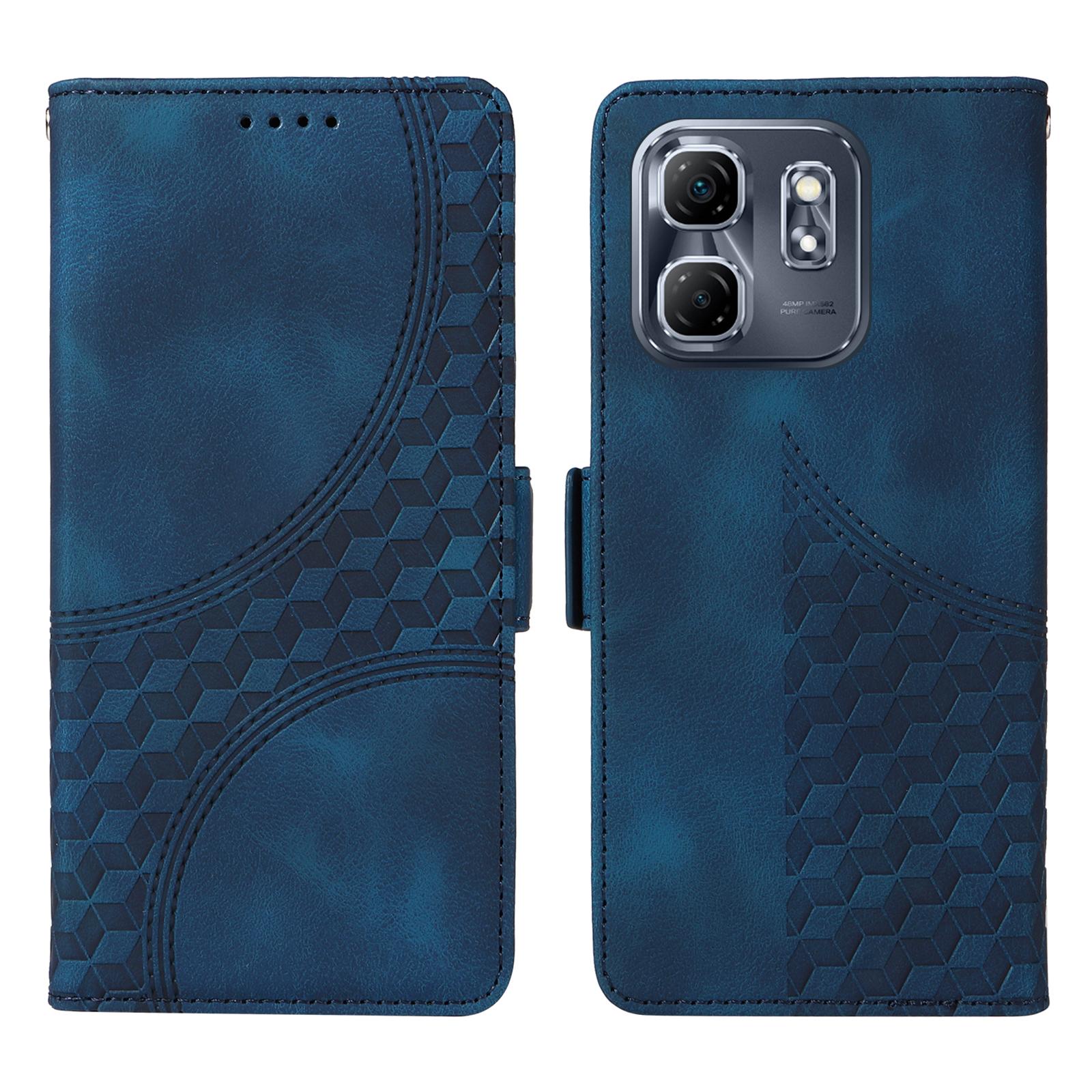 

For Infinix Hot 50i 4G/Smart 9 4G Case PU Leather Phone Cover Rhombus Starry Imprinted B