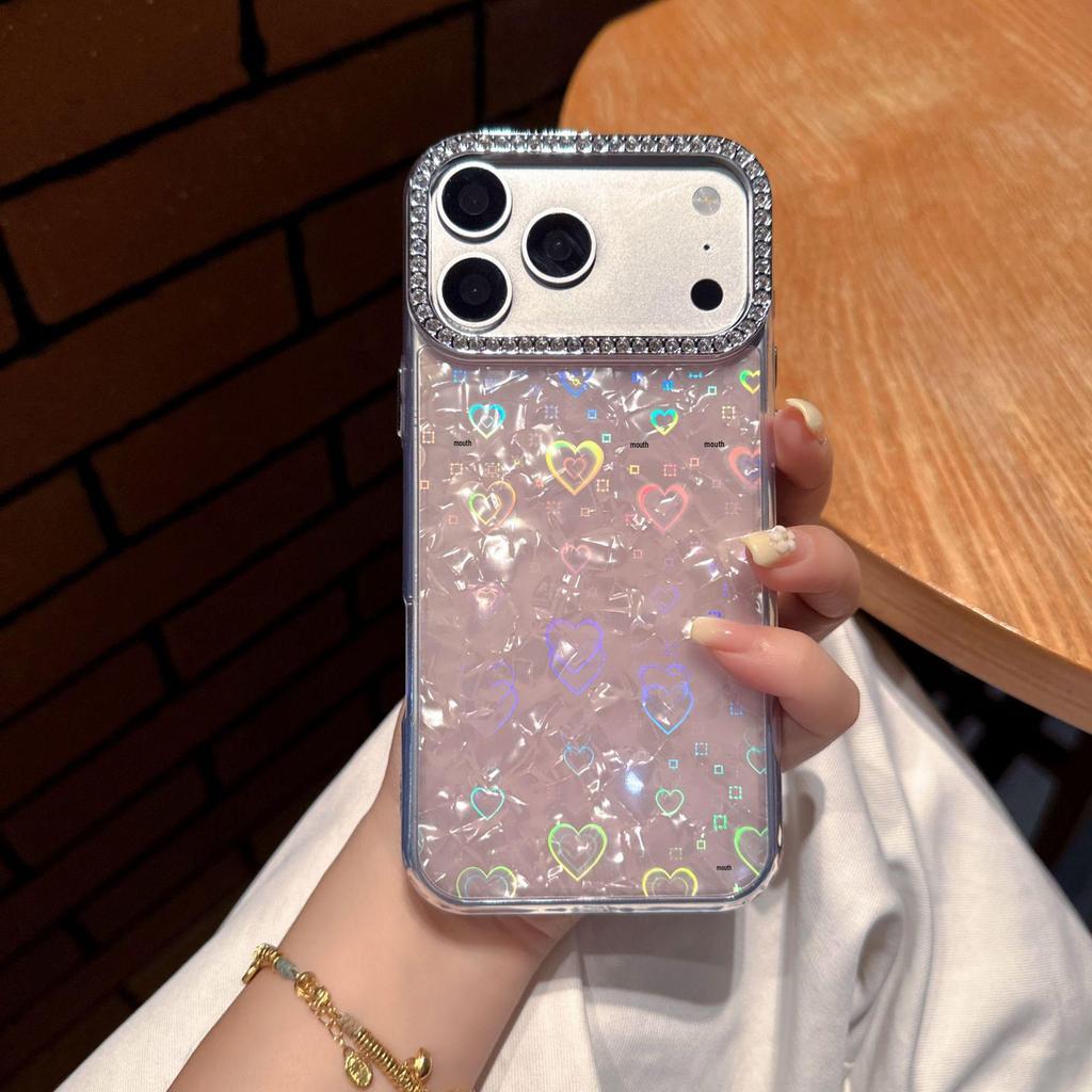 Heart-Shaped Diamond Material Phone Case for Oppo Reno 15 Pro/Find X9 Pro/A6 Pro