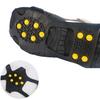 1 Paire de Crampons à Glace avec 10 Crampons Hommes Femmes Hiver Marche Extérieure Glace Neige Poignées de Traction Antidérapantes Picots de Chaussures Bottes Crampons