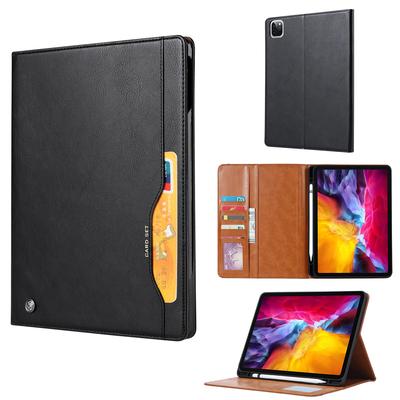 Carteira de Couro de Negócios Capa Flip para Tablet Para iPad Pro 11 polegadas 2024 Air 11 2025 A16 Suporte Porta-Caneta Estojo Livro Bolso para Cartões