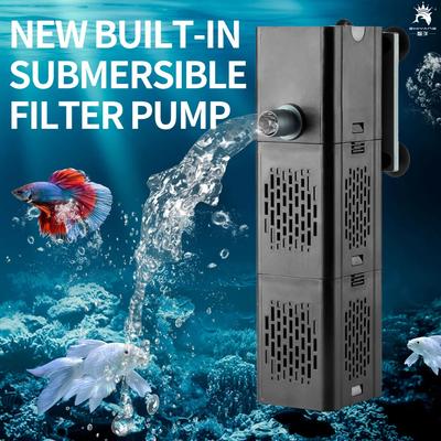110-220V Aquarium Built-in Filter Rain Pipe Outlet Fish Tank Water Purification Oxygenation Silent Circulation Pump Spare Sponge