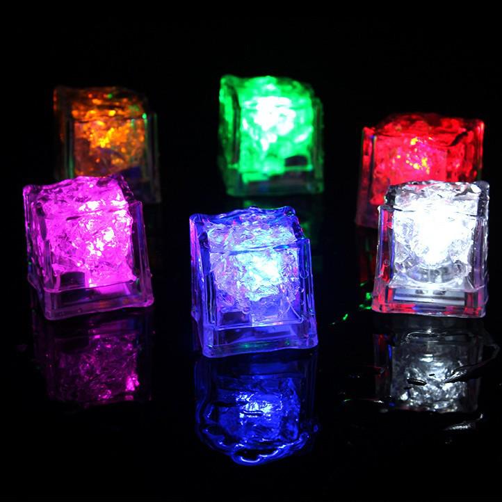 LED Seven-Color Glow Ice Cubes for Weddings & Bars