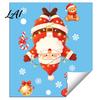 Festive Christmas Wall Art for Party Santa Claus Static Window Clings Glass Stickers with Snowflake Bear Decals Holiday Decor Bell Patterns,